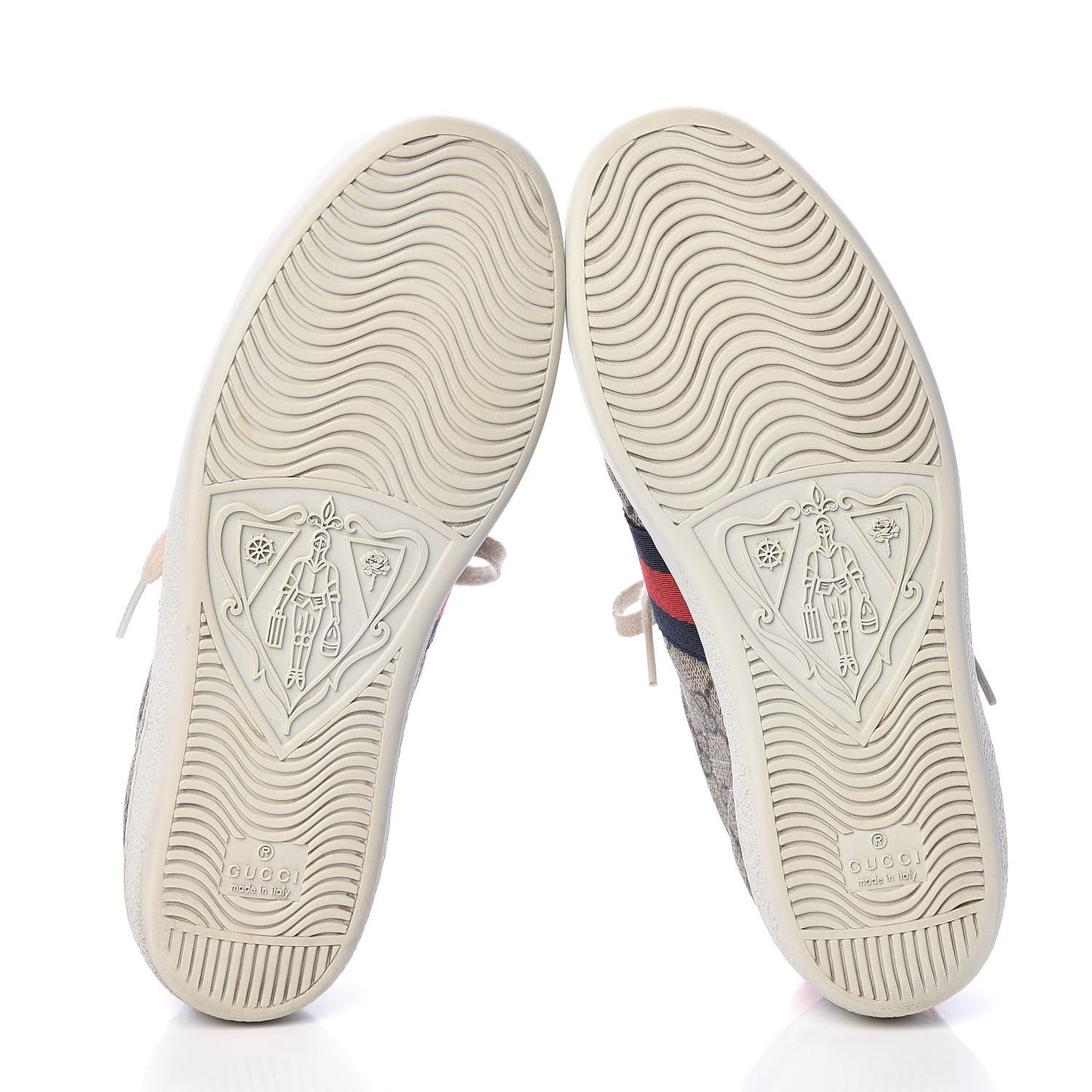 GG Supreme Monogram Womens Ace Low-Top Sneaker 38 Beige
