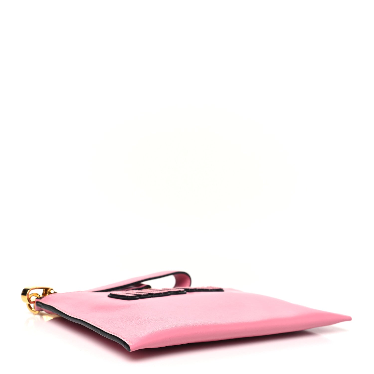 Miu Miu Lambskin Logo Wristlet Pouch Pink 4 of 8
