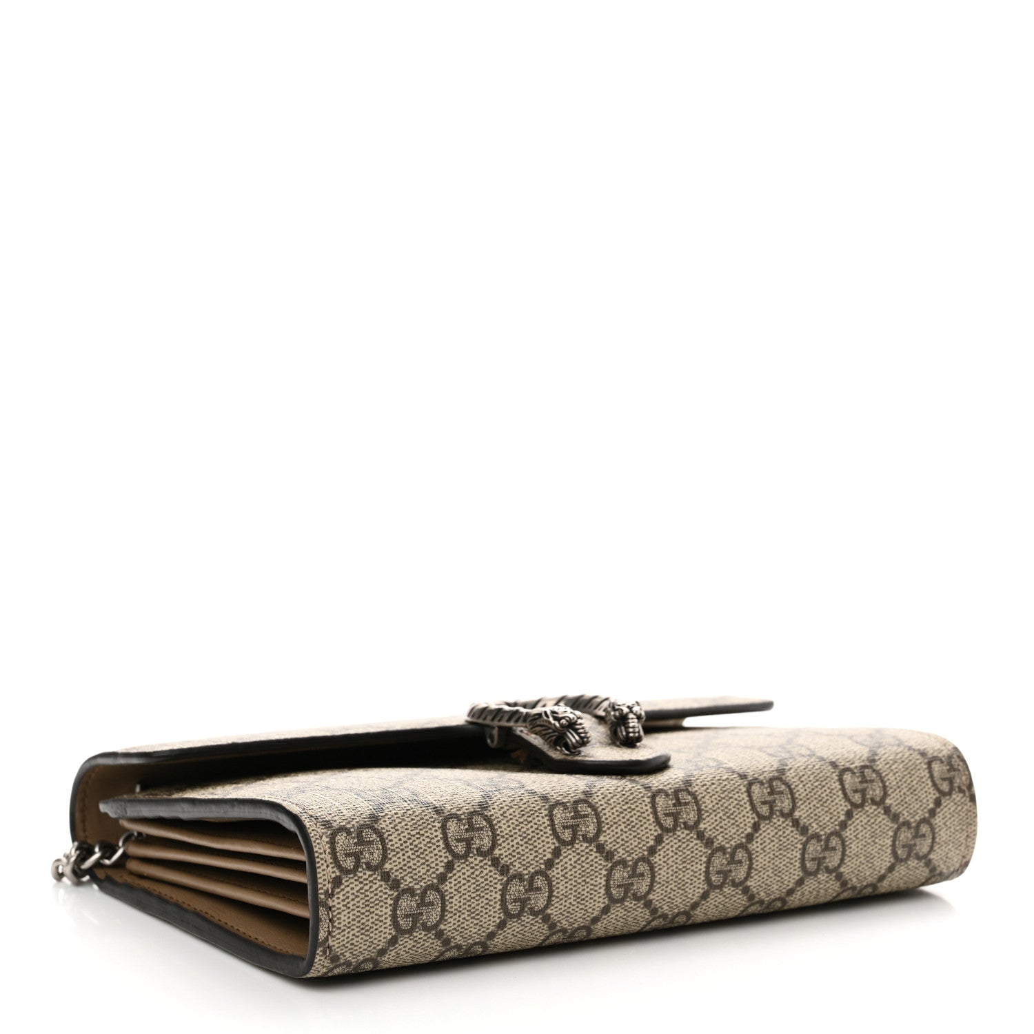 Gucci GG Supreme Monogram Mini Dionysus Chain Wallet Beige Taupe 4 of 14