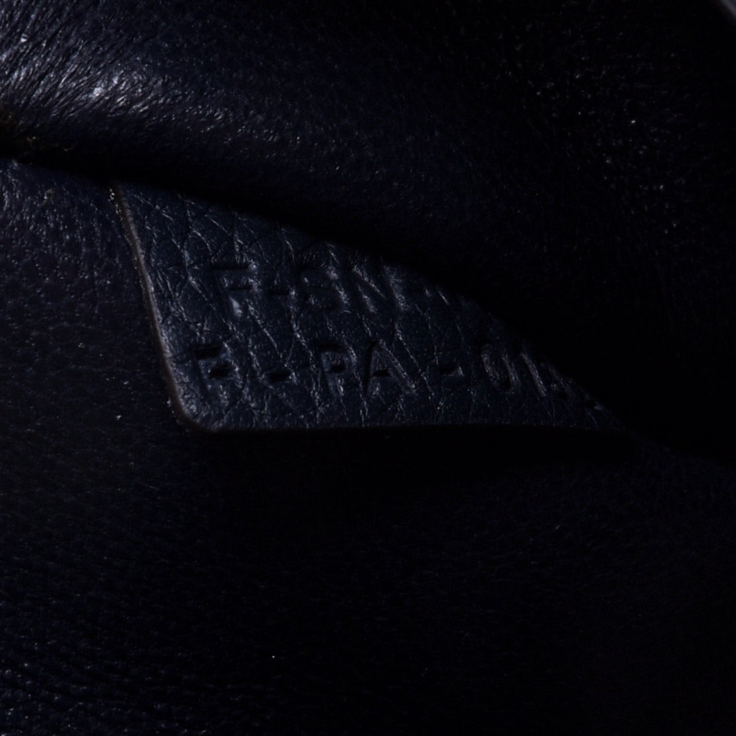 Drummed Calfskin Suede Medium Trapeze Navy Blue