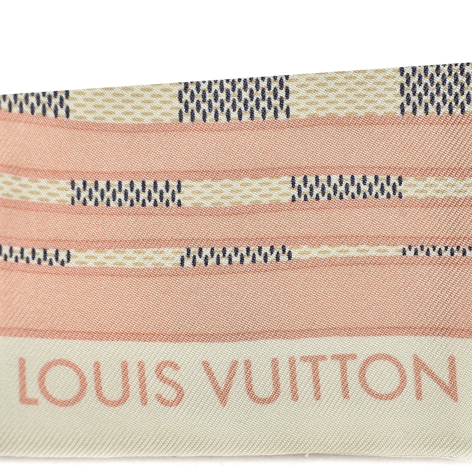 Louis Vuitton Silk Damier Azur Tahitienne Bandeau Rose Ballerine 3 of 6
