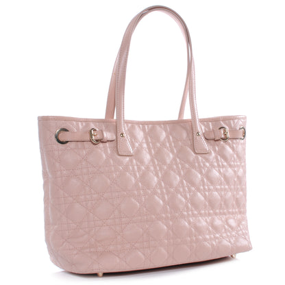 Christian Dior Coated Canvas Cannage Small Panarea Tote Light Pink 3 of 8
