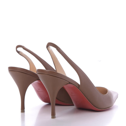 Christian Louboutin Nappa Clare Sling 80 Pumps 37 Cuoio 4 of 9