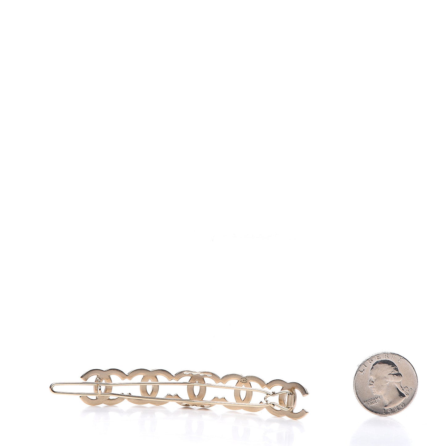 CC Hair Clip Barrette Black Gold