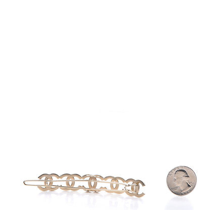 Chanel CC Hair Clip Barrette Black Gold 2 of 4