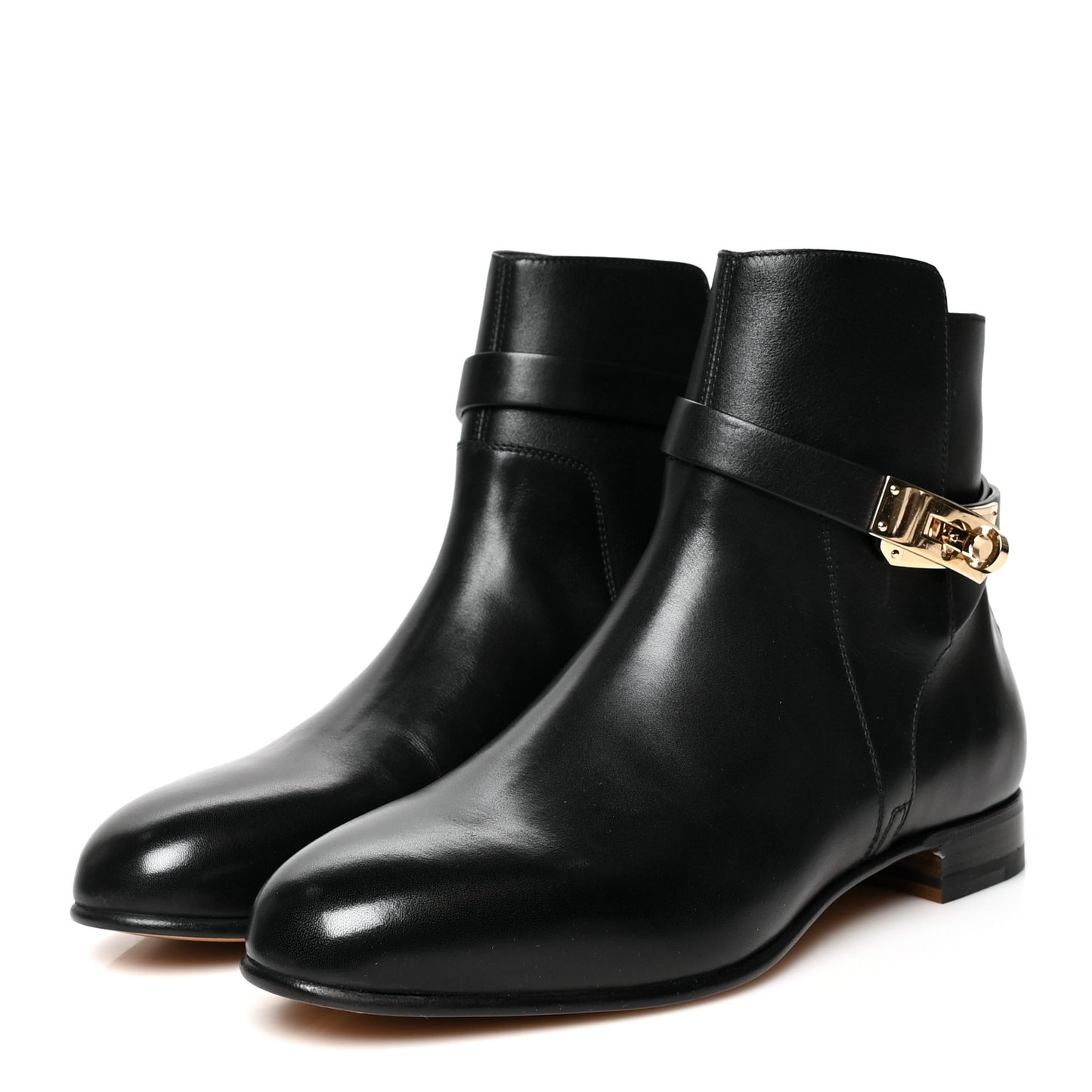 Calfskin Neo Low Boots 38.5 Black
