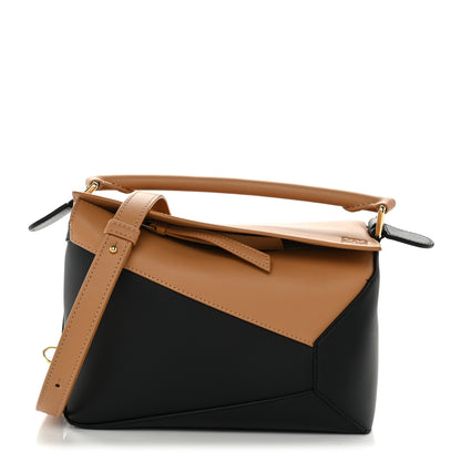 Loewe Calfskin Small Puzzle Edge Bag Warm Desert Black 1 of 10