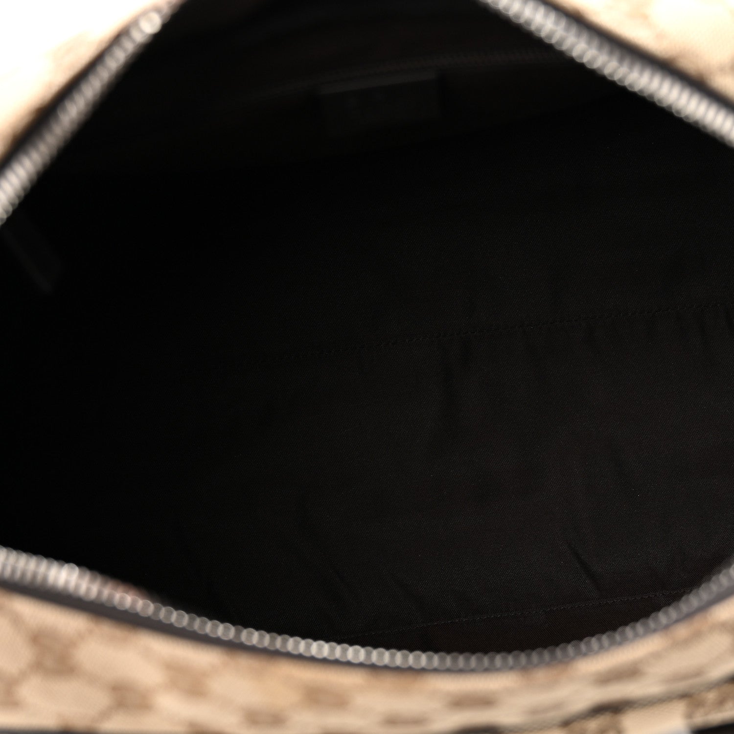 Gucci Monogram Dollar Calfskin Boston Duffle Bag Beige Ebony Testa di Moro Marrone Scuro 4 of 13