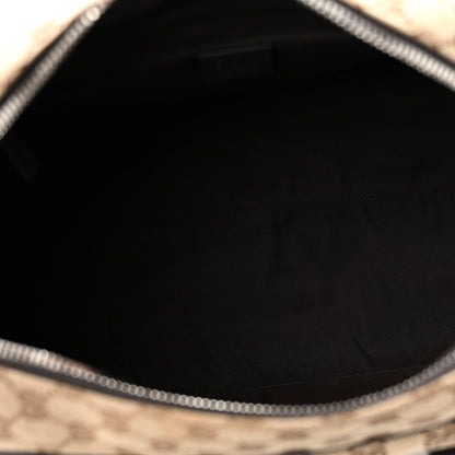 Gucci Monogram Dollar Calfskin Boston Duffle Bag Beige Ebony Testa di Moro Marrone Scuro 4 of 13