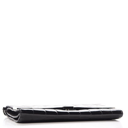 Chanel Patent Chocolate Bar Chain Clutch Black 4 of 23