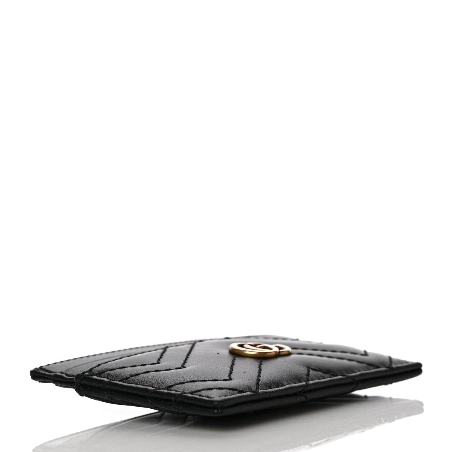 Gucci Calfskin Matelasse GG Marmont Card Holder Black 4 of 10