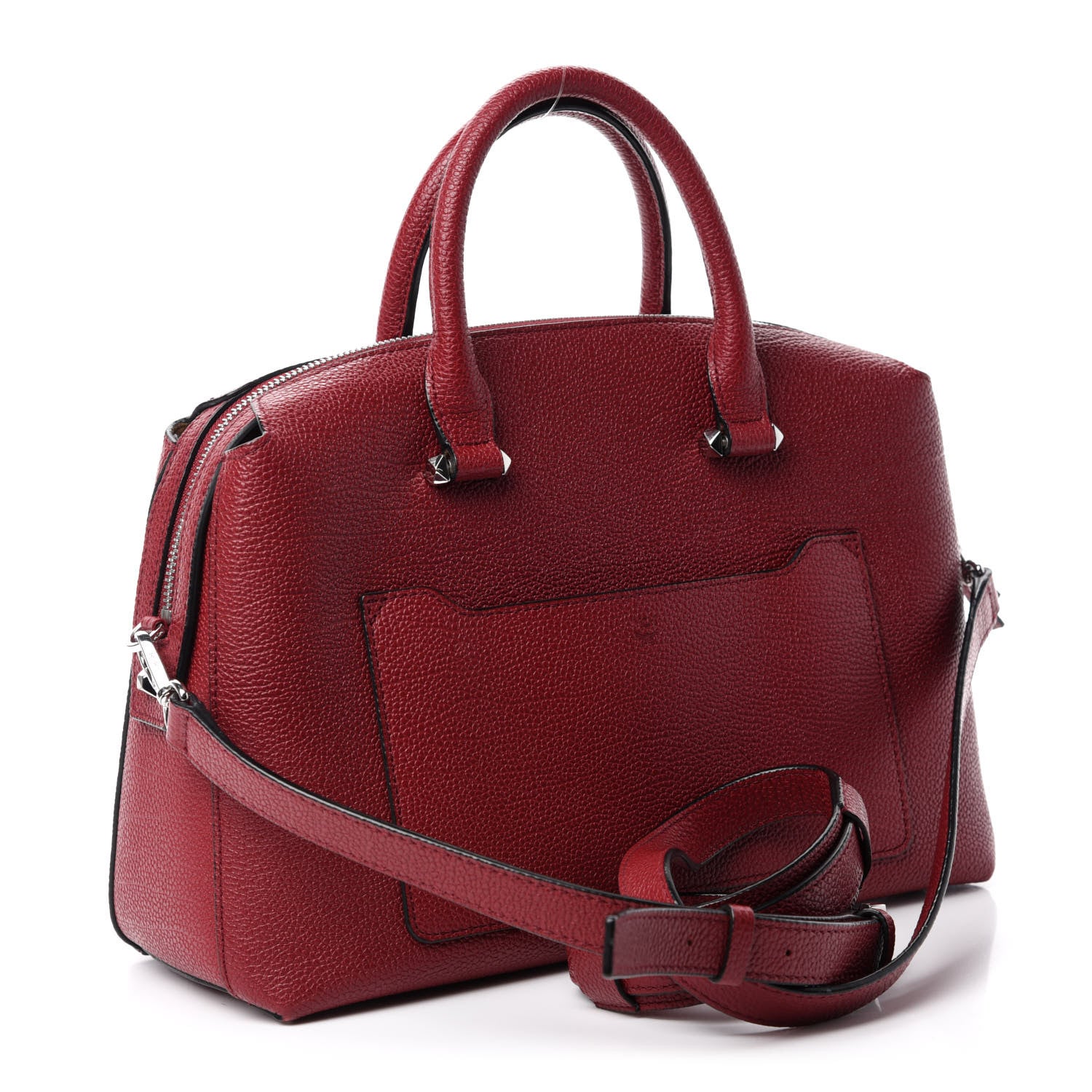 MCM Grained Calfskin Medium Ella Boston Burgundy 3 of 11