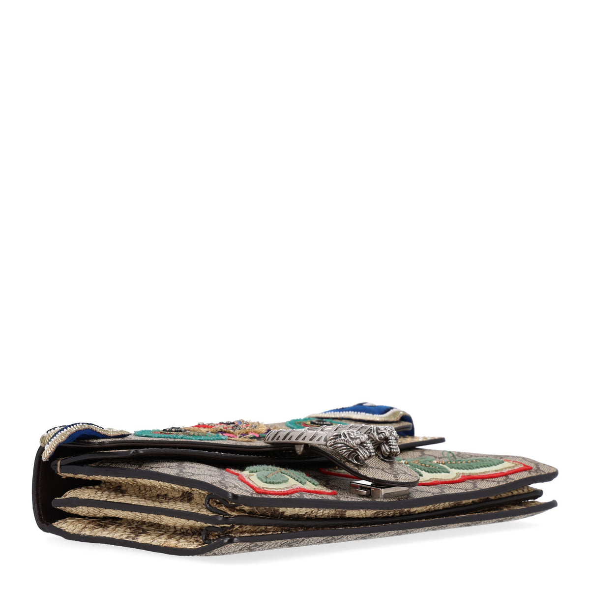 GG Supreme Monogram Snakeskin Embroidered Small Dionysus Shoulder Bag