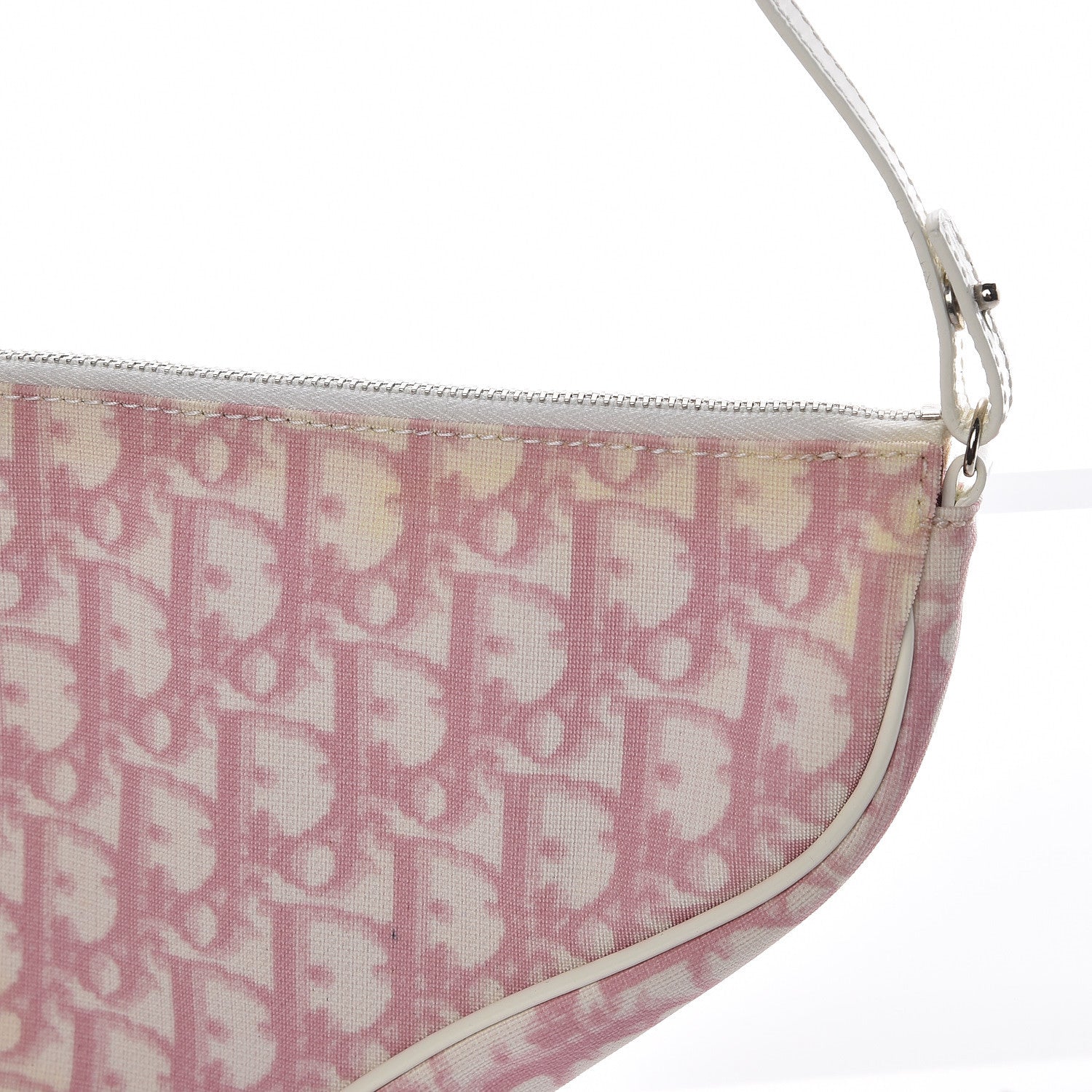 Christian Dior Monogram Mini Saddle Pochette Pink 8 of 13