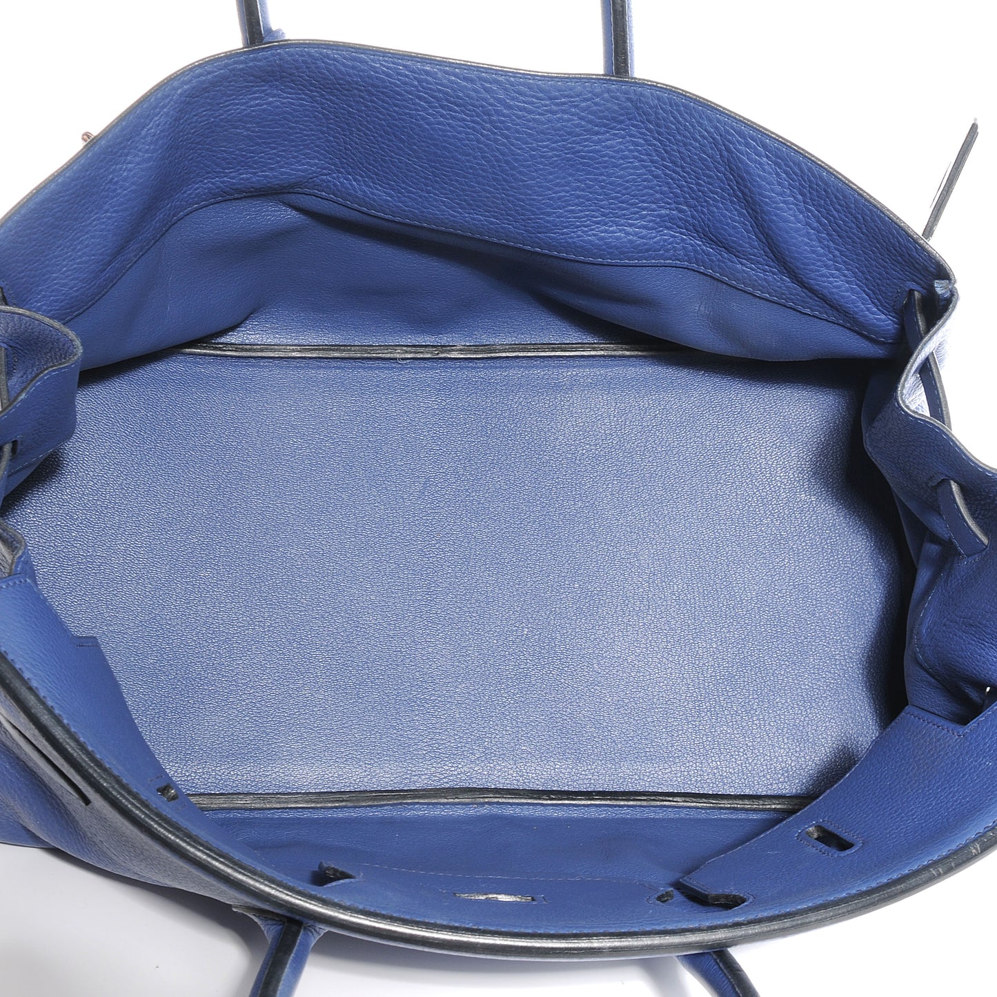 Taurillon Clemence JPG Birkin 42 Bleu Saphir
