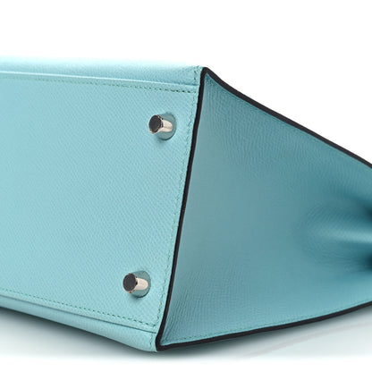 Hermes Epsom Kelly Sellier 28 Bleu Atoll 10 of 13