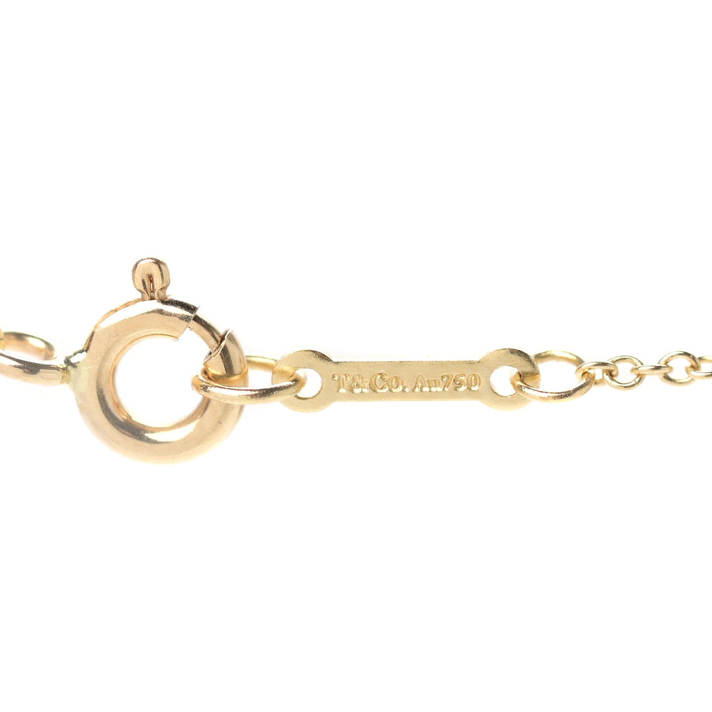 18K Yellow Gold Pearl Paloma Picasso Olive Leaf Pendant Necklace