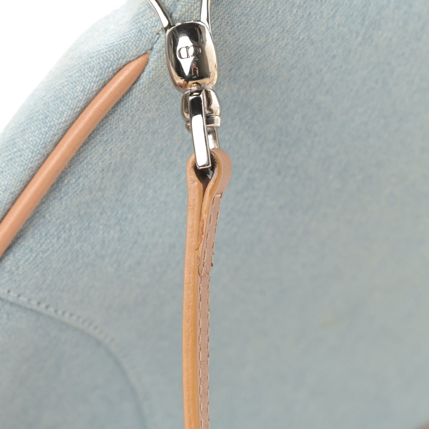 Denim Mini Saddle Pochette Blue