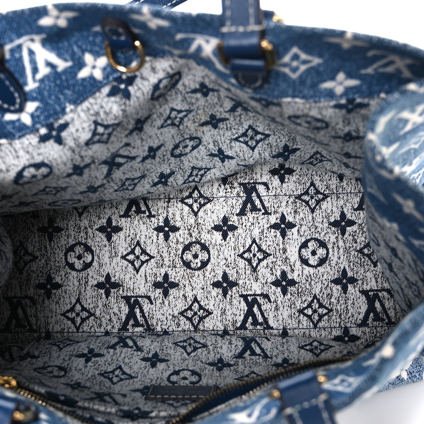 Monogram Jacquard Denim Onthego MM Bleu