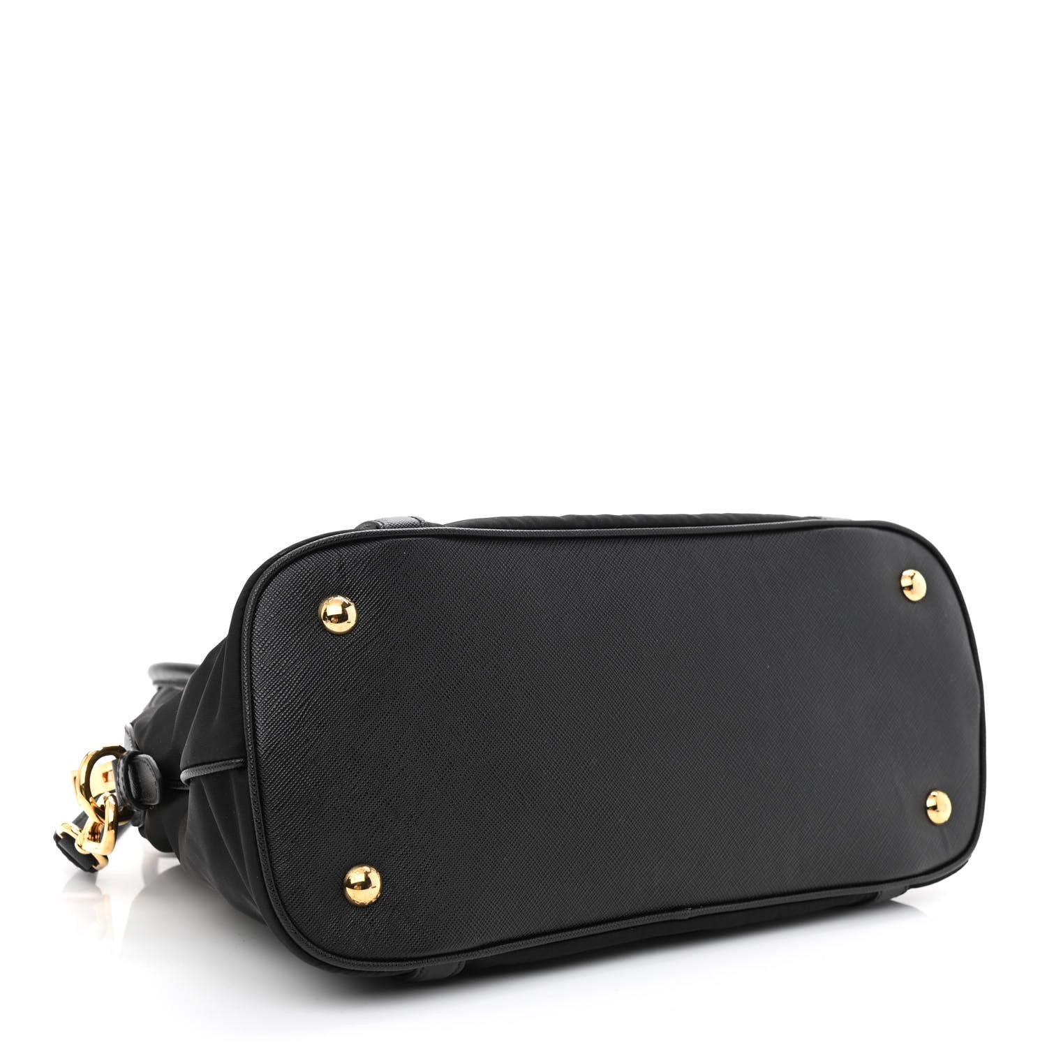 Prada Tessuto Nylon Saffiano Tote Black 4 of 11