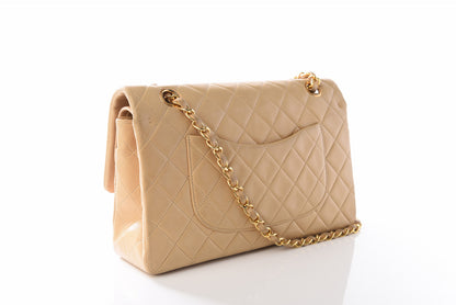 Chanel Lambskin Quilted Medium Double Flap Beige 3 of 18