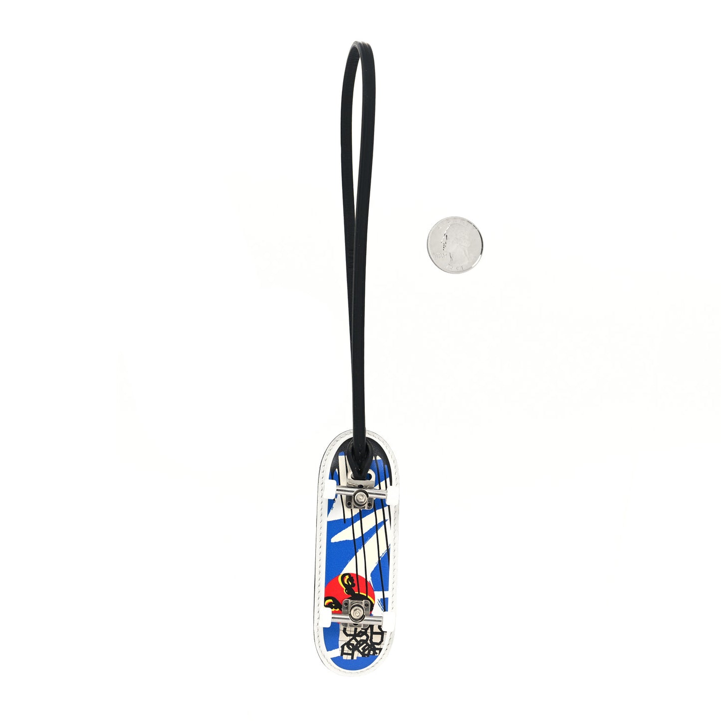 Swift Chevre Fingerskate Bag Charm Black Multicolor