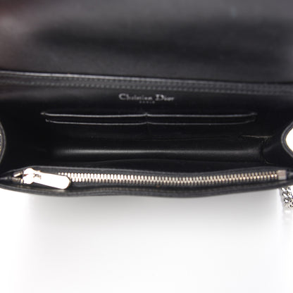 Christian Dior Grained Calfskin Diorama Wallet on Chain Pouch Black 5 of 13