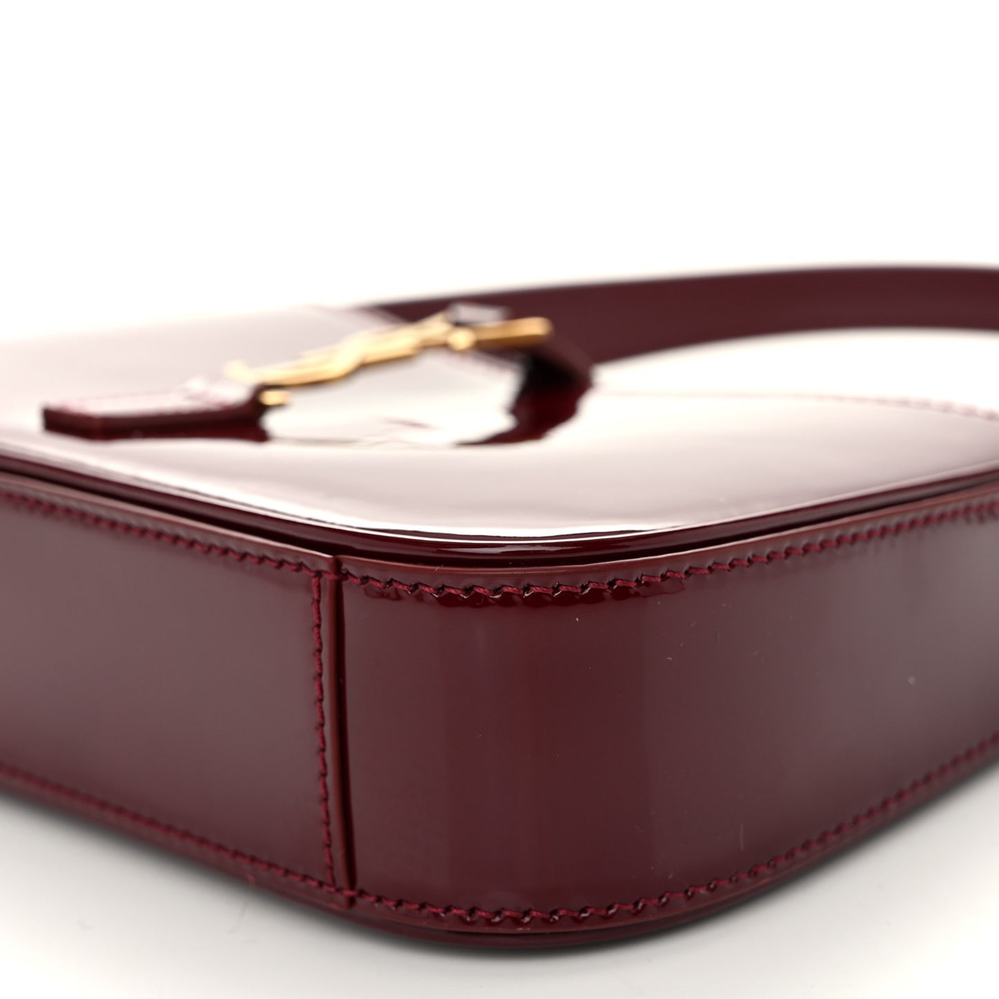 Patent Calfskin Le 5 A 7 Mini Hobo Red Grenat