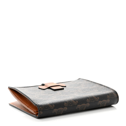Celine Canvas Triomphe Medium Strap Wallet Tan 4 of 7