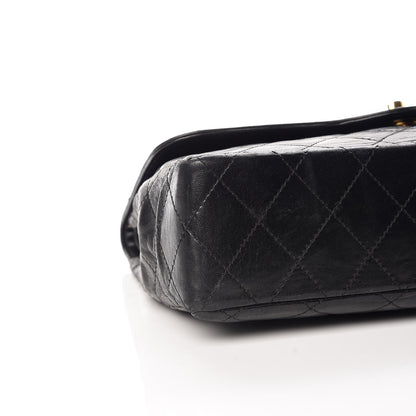 Chanel Lambskin Quilted Medium Double Flap Black 12 of 17
