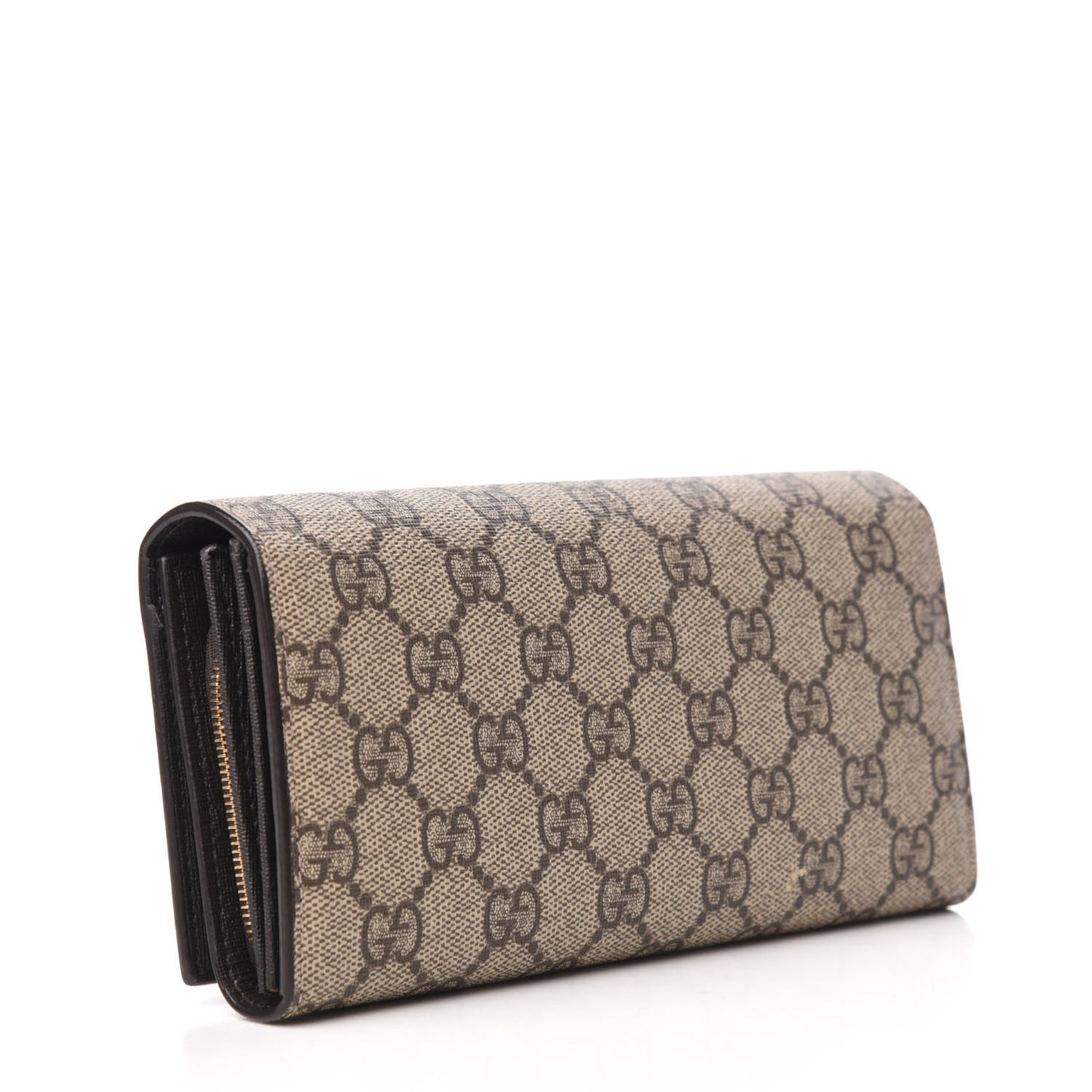 GG Supreme Monogram GG Pierce Chain Clutch Wallet Beige Ebony Cocoa