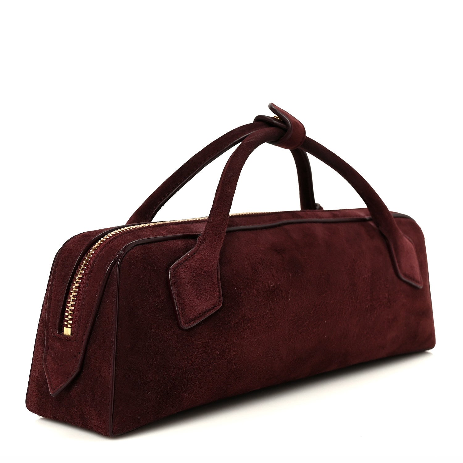 Alaia Suede Goatskin Teckel Clutch Rouge Grenat 4 of 11
