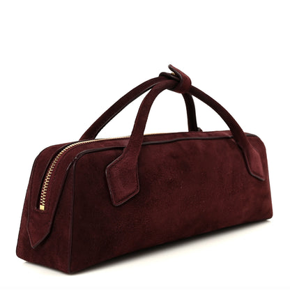 Alaia Suede Goatskin Teckel Clutch Rouge Grenat 4 of 11