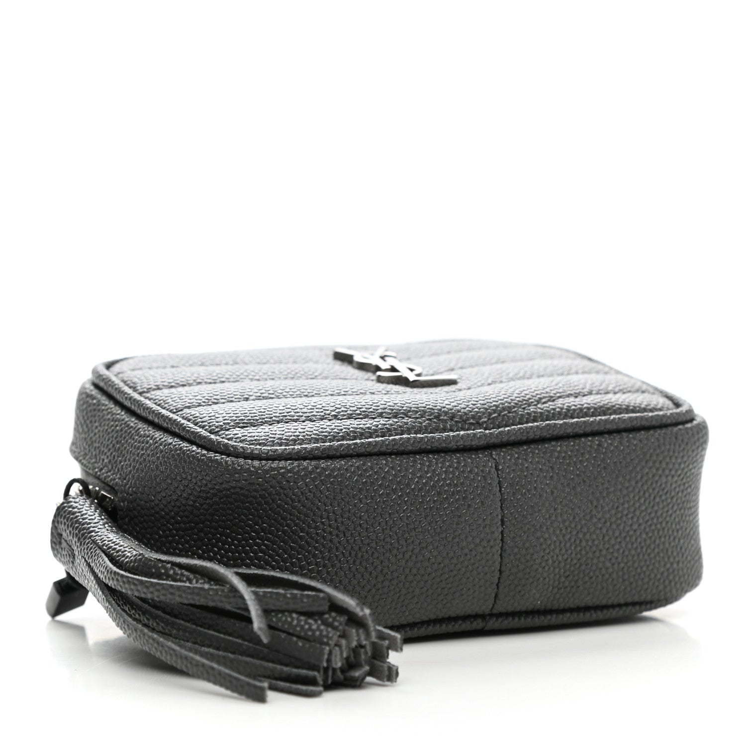 Saint Laurent Grain De Poudre Matelasse Monogram Baby Lou Camera Bag Dark Smog 3 of 10