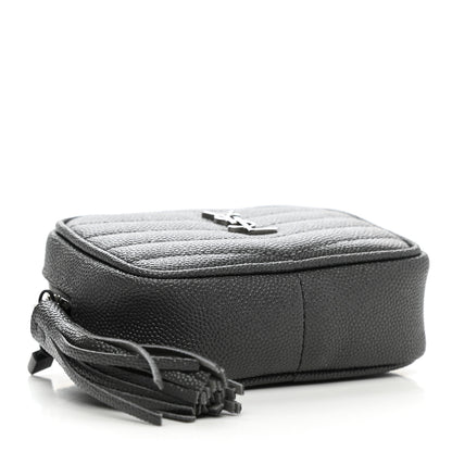 Saint Laurent Grain De Poudre Matelasse Monogram Baby Lou Camera Bag Dark Smog 3 of 10