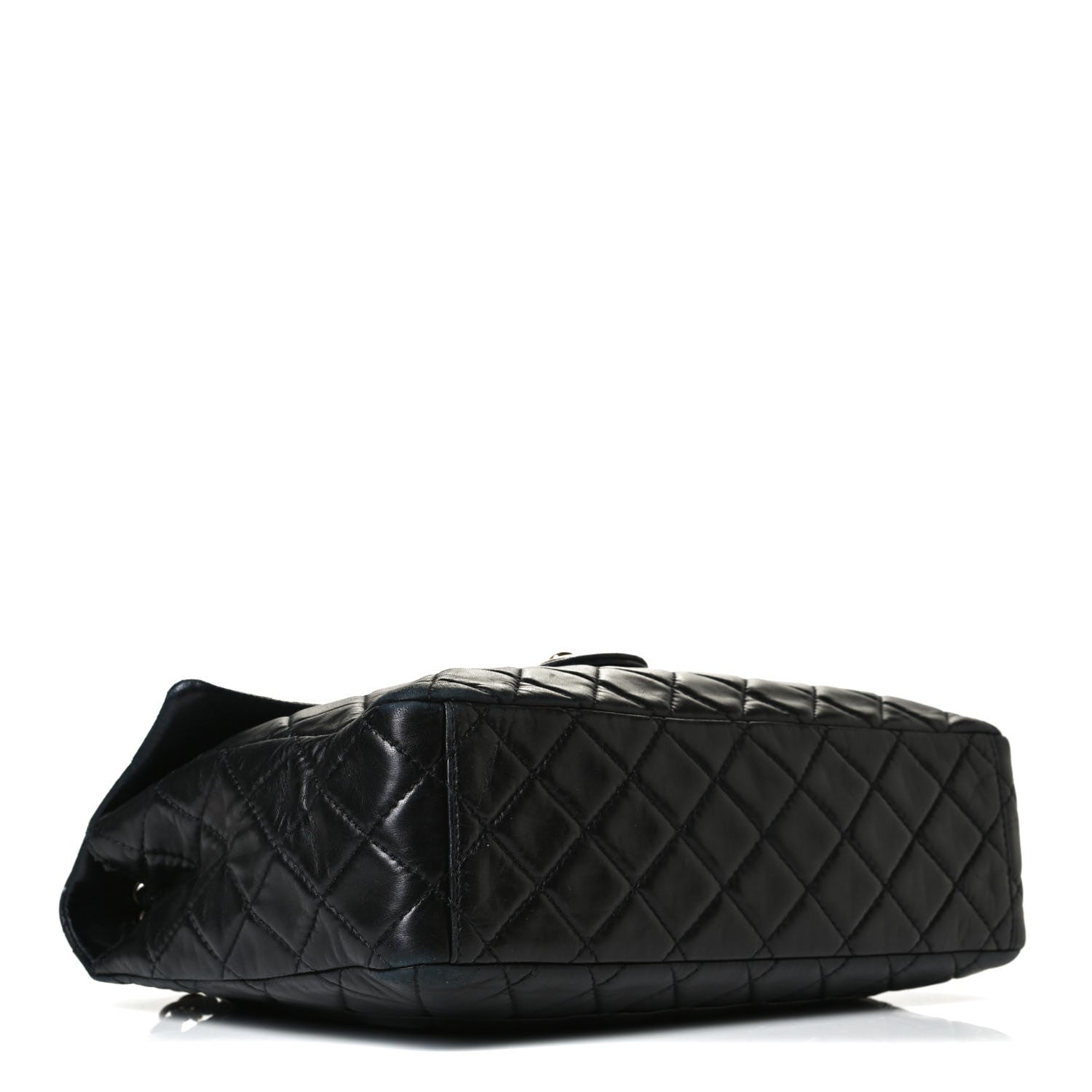 Chanel Washed Lambskin Quilted Maxi Single Flap Black 12 of 16