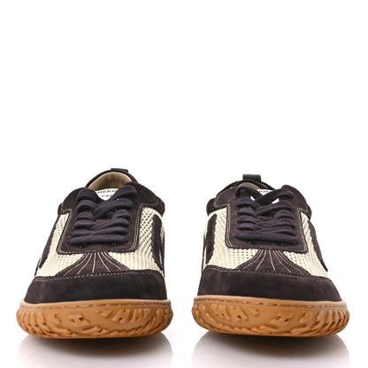 Hermes Crochet Knit Suede Goatskin Mens Jet Sneakers 42 Beige Lin Marron Ebene 3 of 8