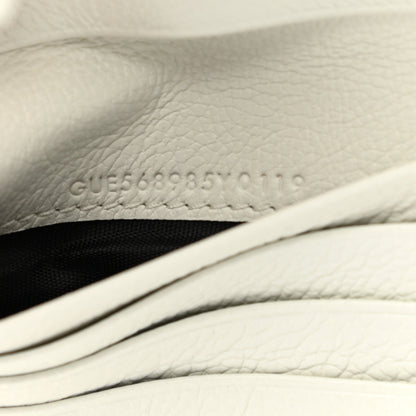 Saint Laurent Calfskin Belle de Jour Zip Around French Wallet White 8 of 9