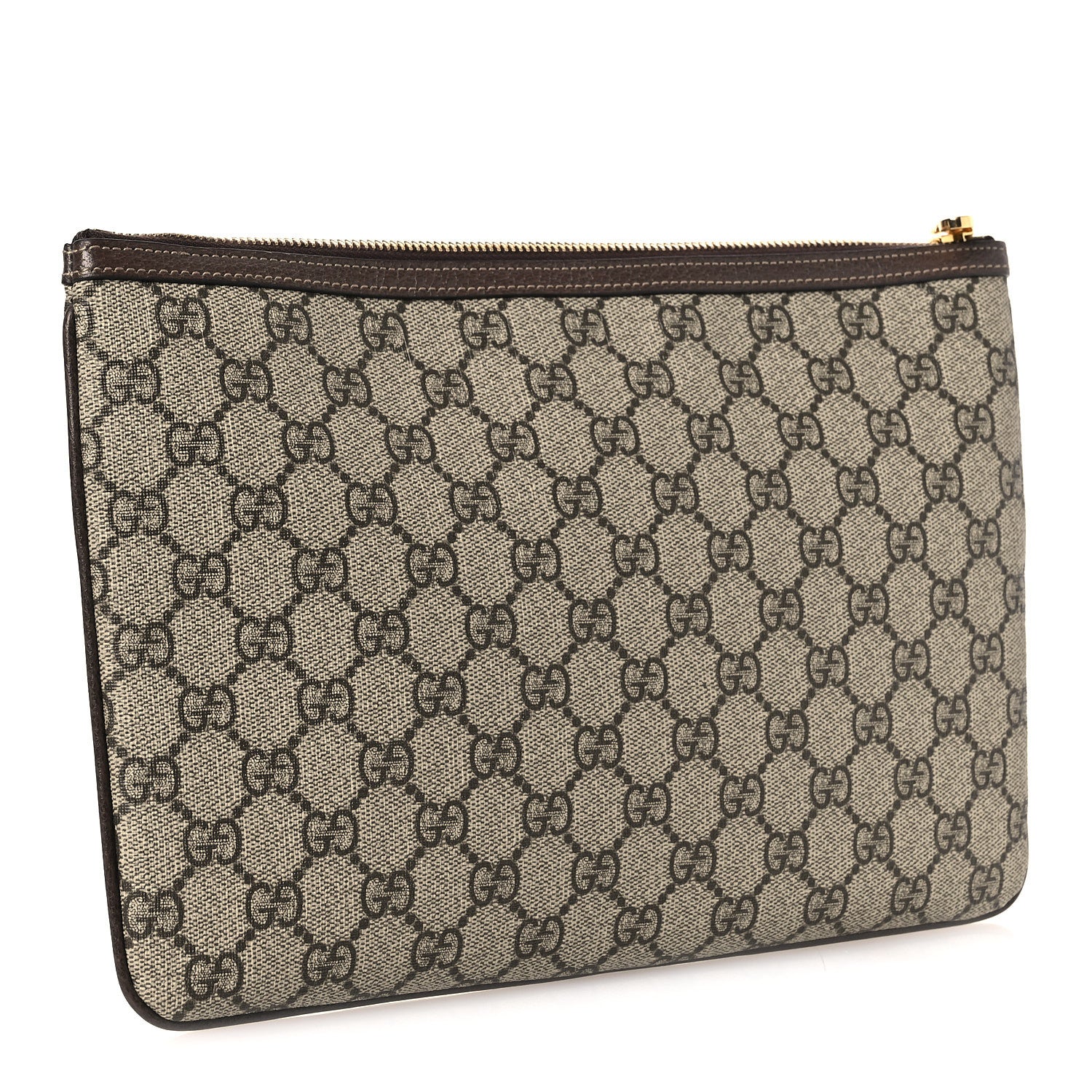 Gucci GG Supreme Monogram Large Ophidia Pouch Clutch Brown 3 of 8