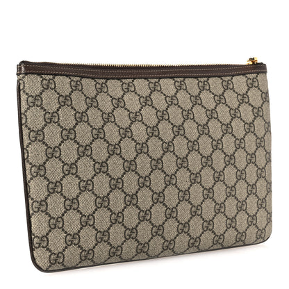 Gucci GG Supreme Monogram Large Ophidia Pouch Clutch Brown 3 of 8