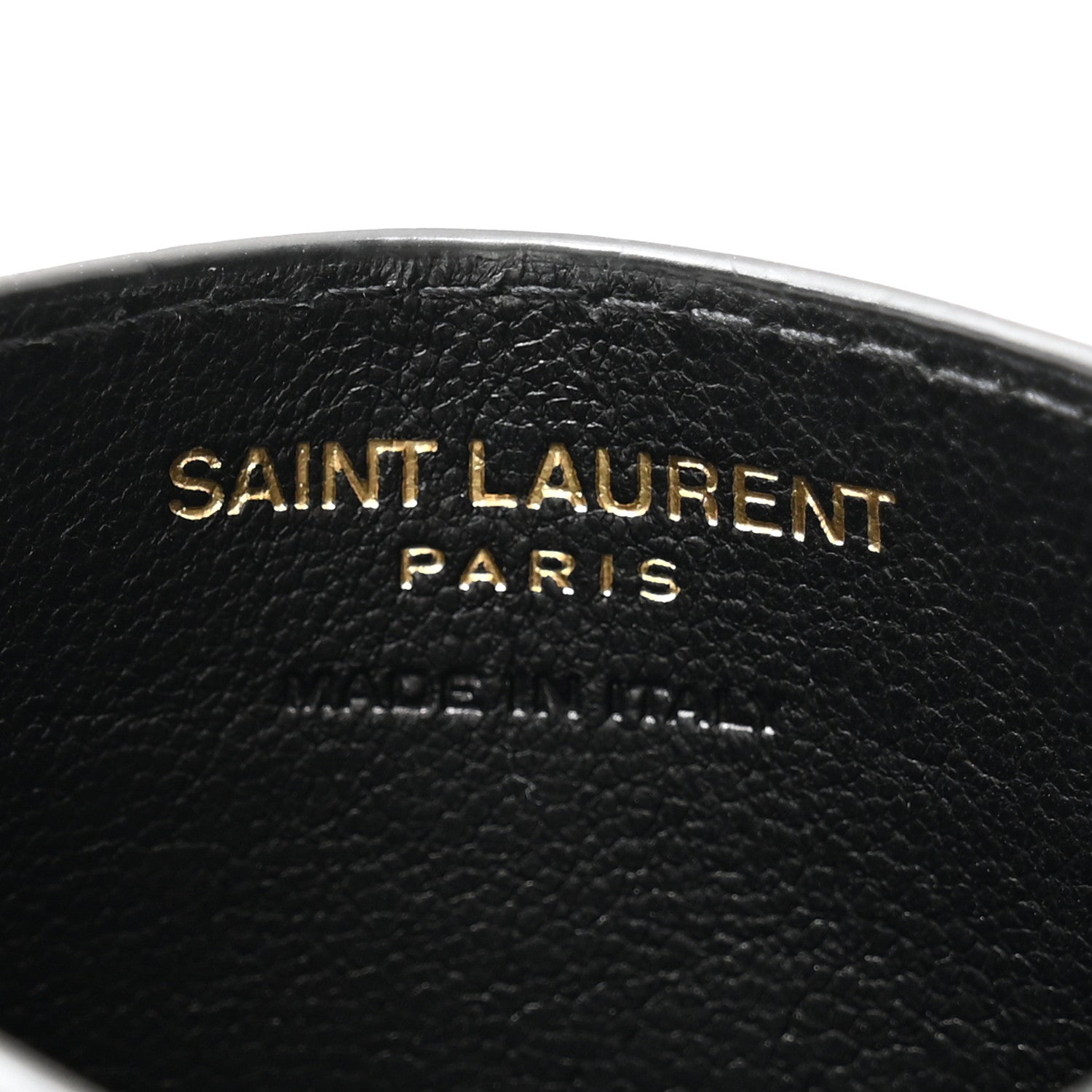 Saint Laurent Grain De Poudre Matelasse Chevron Monogram Credit Card Case Black 6 of 11