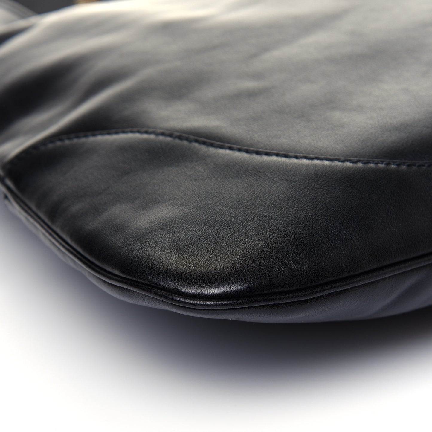 Calfskin Large Jackie O Bouvier Hobo Black