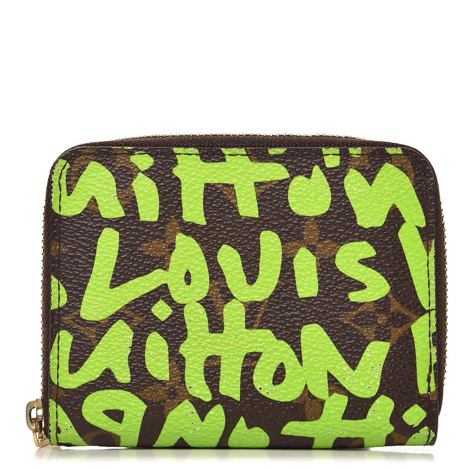 Louis Vuitton Monogram Graffiti Zippy Coin Purse Wallet Green 1 of 9