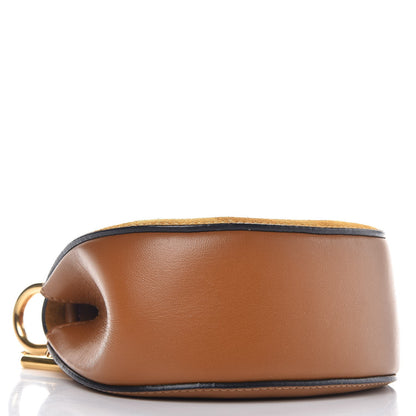 Chloe Suede Smooth Calfskin Nano Drew Shoulder Bag Caramel 4 of 6