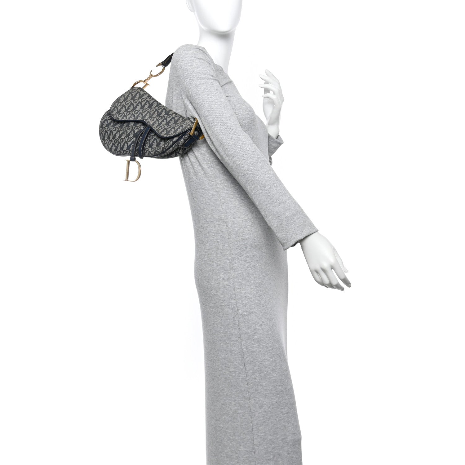 Christian Dior Monogram Saddle Bag Blue 2 of 13