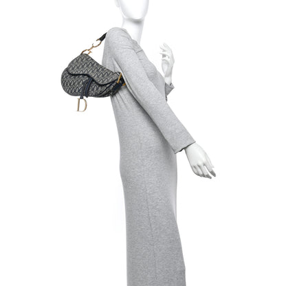 Christian Dior Monogram Saddle Bag Blue 2 of 13