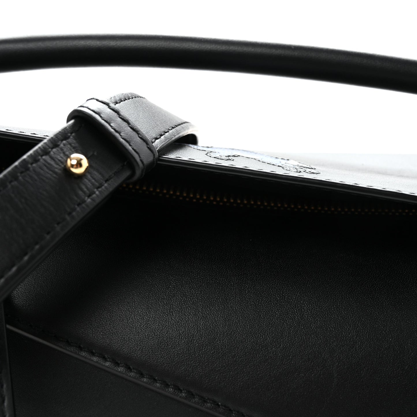 X SUNA FUJITA Satin Calfskin Small Lemur Puzzle Edge Bag Black