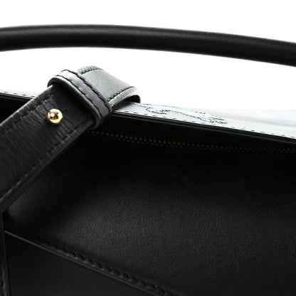 Loewe X SUNA FUJITA Satin Calfskin Small Lemur Puzzle Edge Bag Black 7 of 9