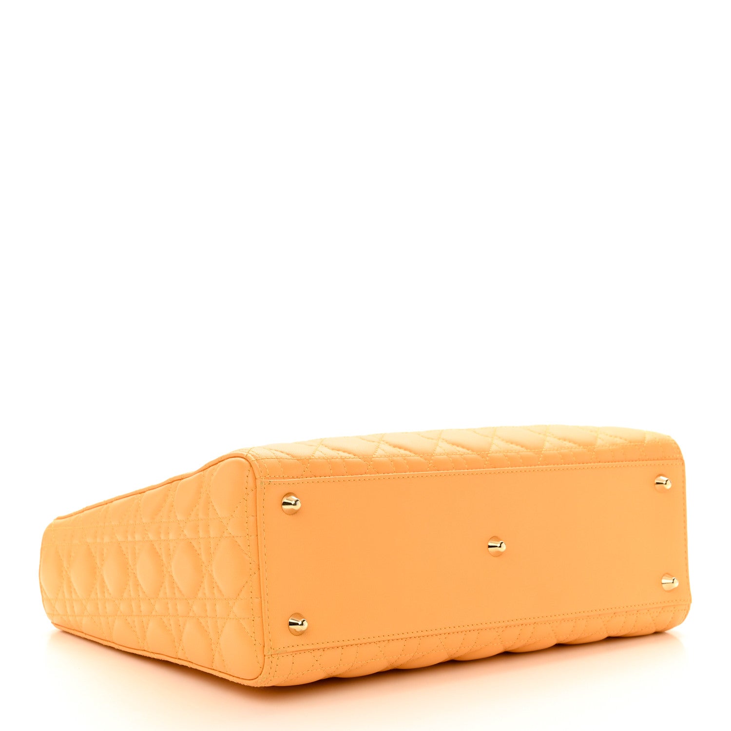 Christian Dior Lambskin Cannage Large Lady Dior Light Orange 4 of 9