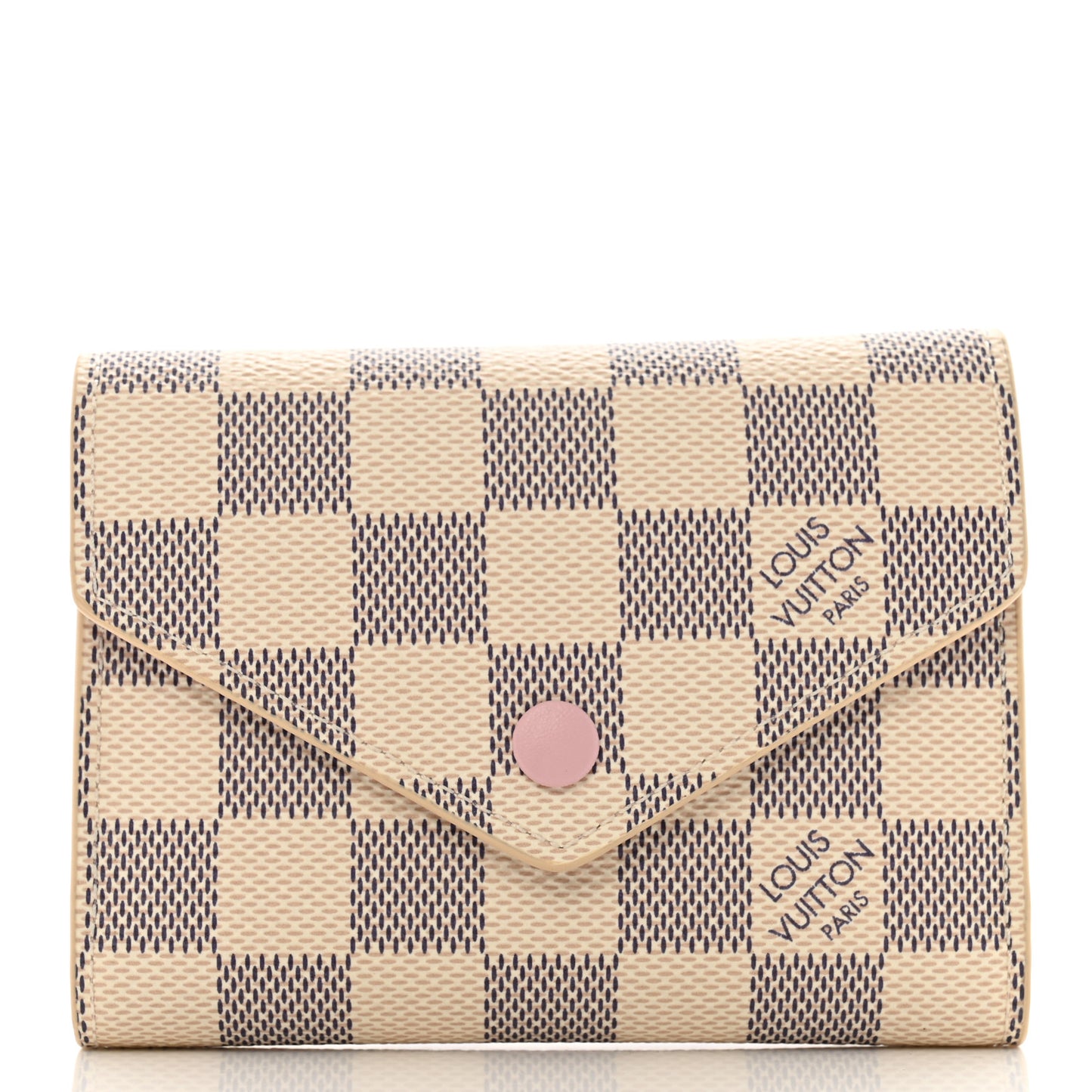 Damier Azur Victorine Wallet Rose Ballerine